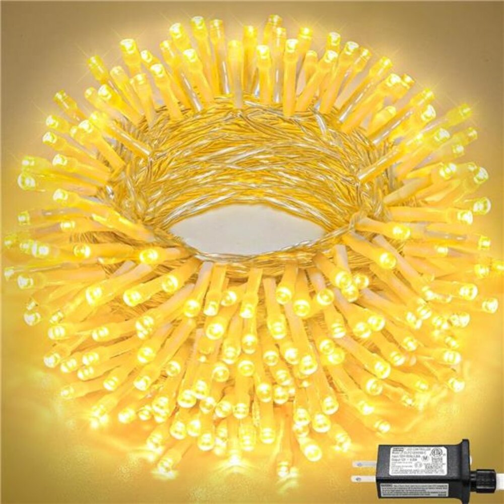100FT 300 LED Christmas Lights Indoor Outdoor Warm White Twinkle Fairy Lights